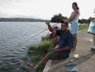 Pesca na lagoa